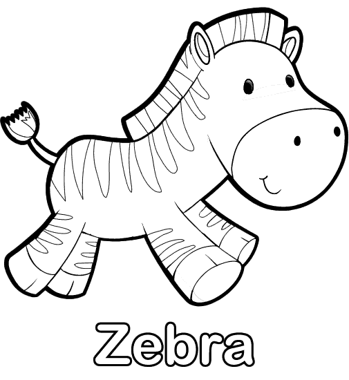 Colorare disgno di Zebra