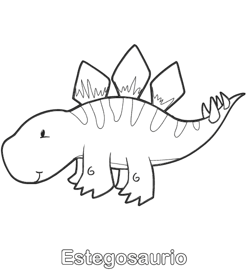 Colorare disgno di Stegosauro