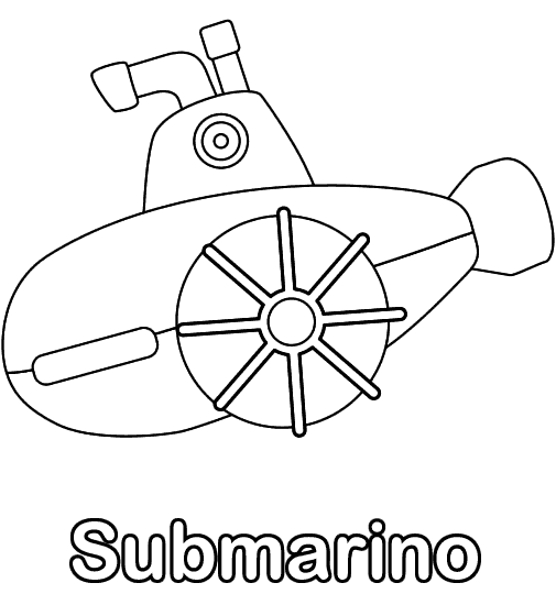 Colorare disgno di Sottomarino