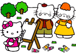Colorear con Hello Kitty