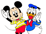 Colorear Mickey y Donald